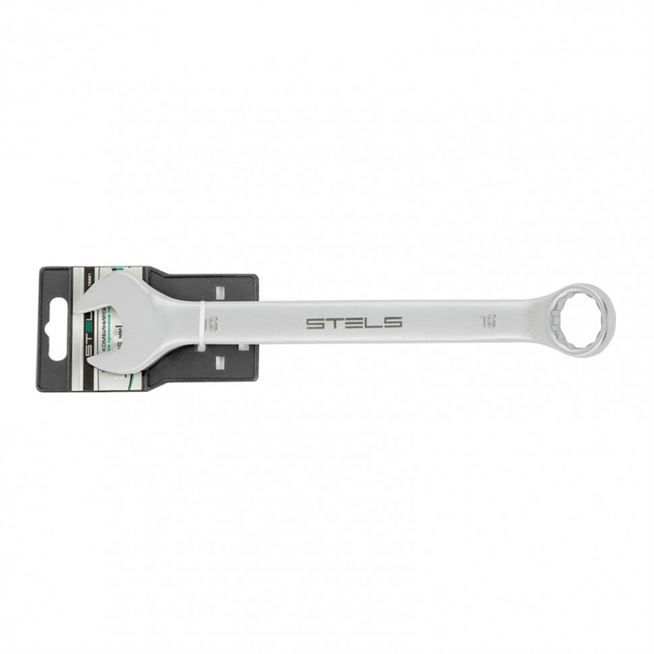 Ключ комбинированный, 16 мм, CrV, матовый хром Stels