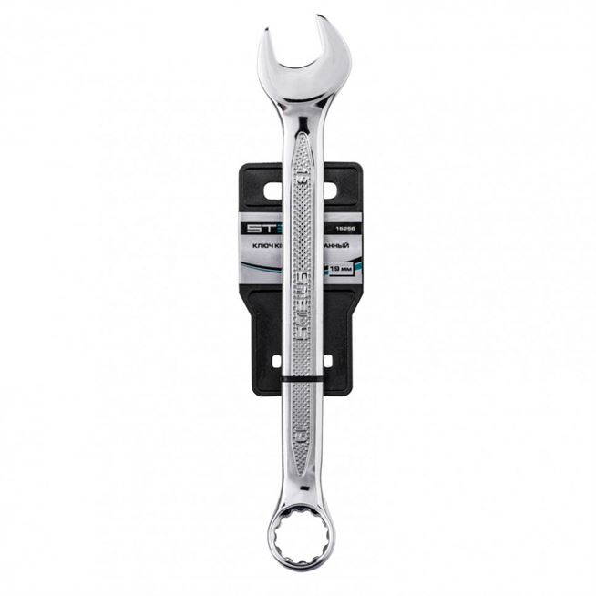 Ключ комбинированный, 19 мм, CrV, антислип Stels