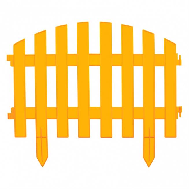 Забор декоративный "Винтаж", 28 х 300 см, желтый, Россия, Palisad